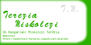 terezia miskolczi business card