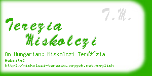 terezia miskolczi business card